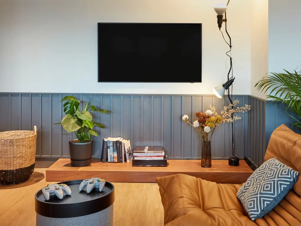 Salon partagé du concept Coliving