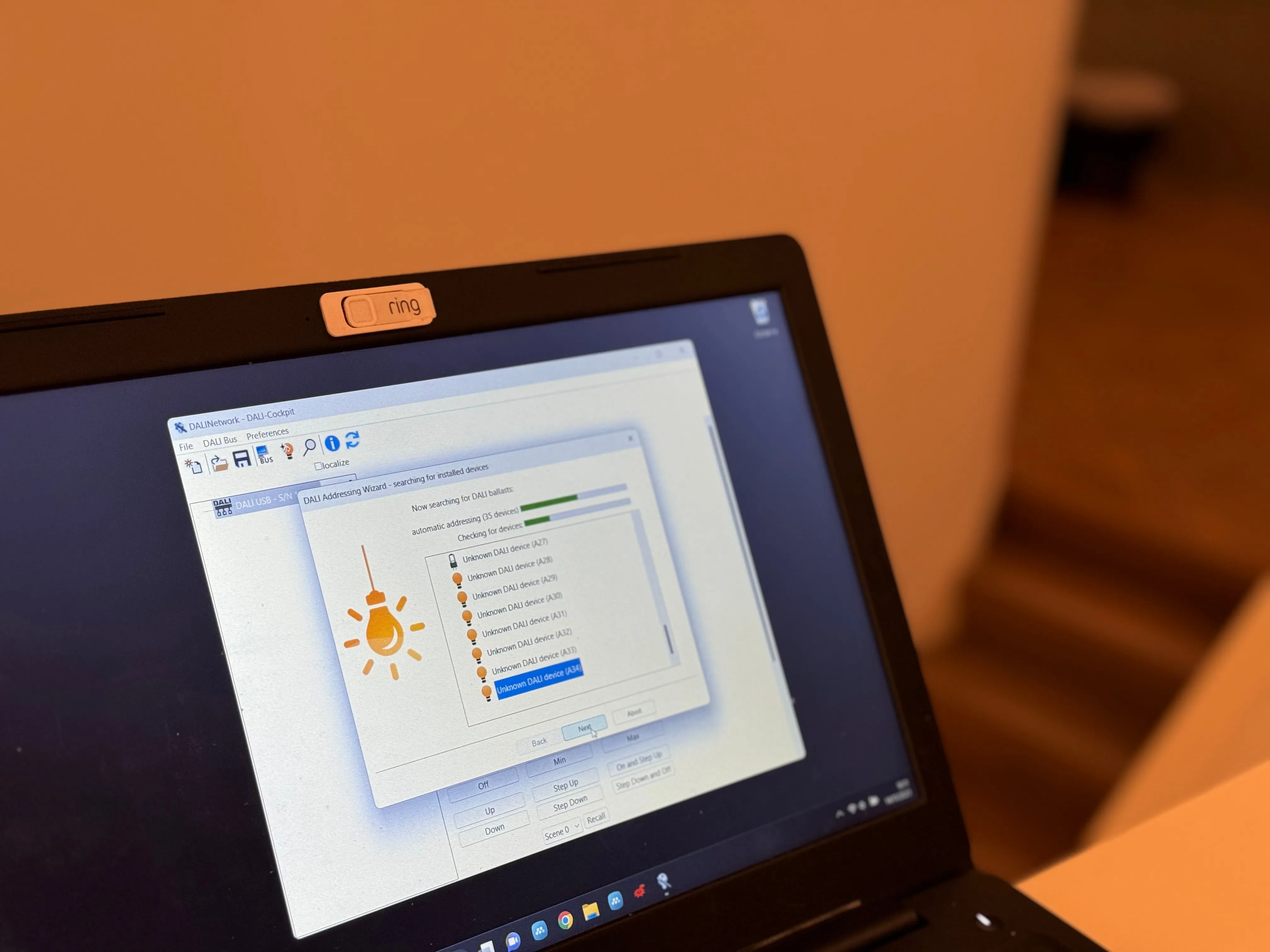 Configuration du système KNX/DALI sur ordinateur